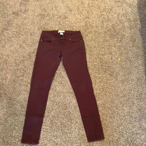Burgundy jeans size 5